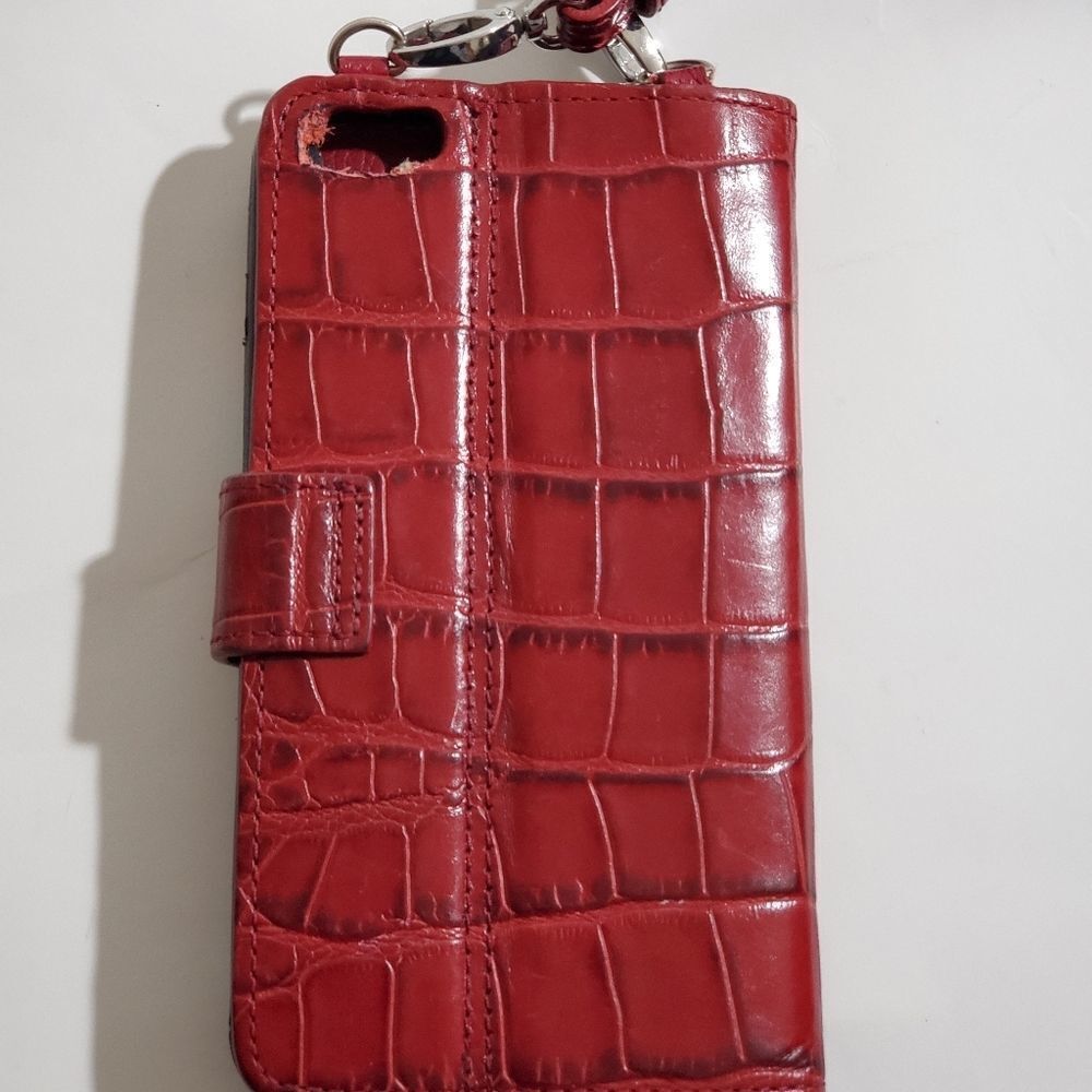 Brighton leather print cellphone holder crossbody - Picture 2 of 8